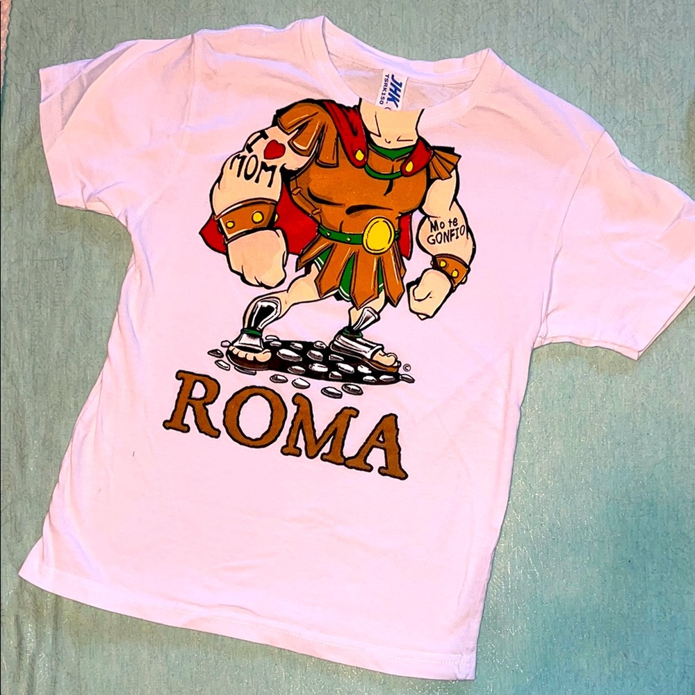Rome, Italy 🇮🇹 Child size 7/8 T-shirt Nero, Hercules JHK brand, never worn